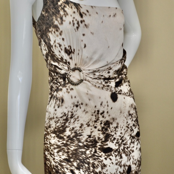 🇮🇹 2000s Collection  ROBERTO CAVALLI  Silk Snow Leopard Pattern Dress  size 2 - Picture 14 of 16